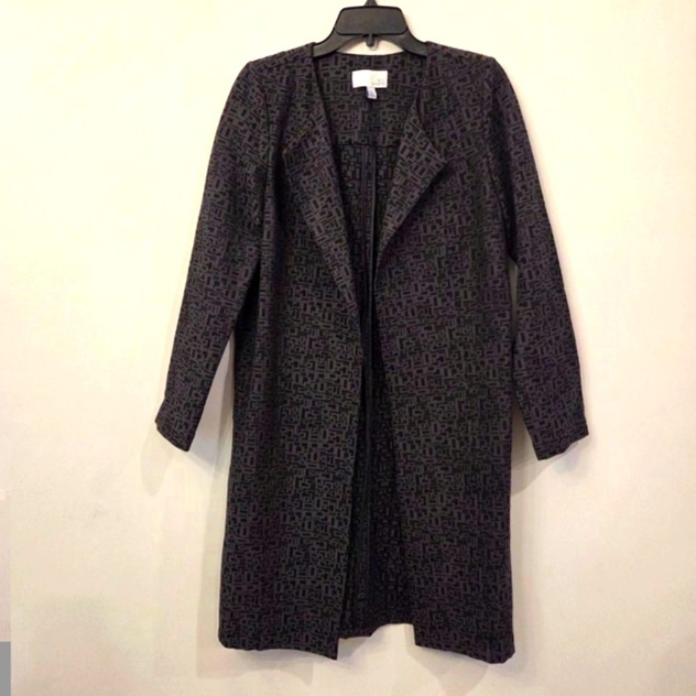 14th & Union Women's Thin Open Front Long Jacket Coat size small